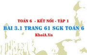 Bài 3.1 trang 61 SGK Toán 6 tập 1 Kết nối tri thức